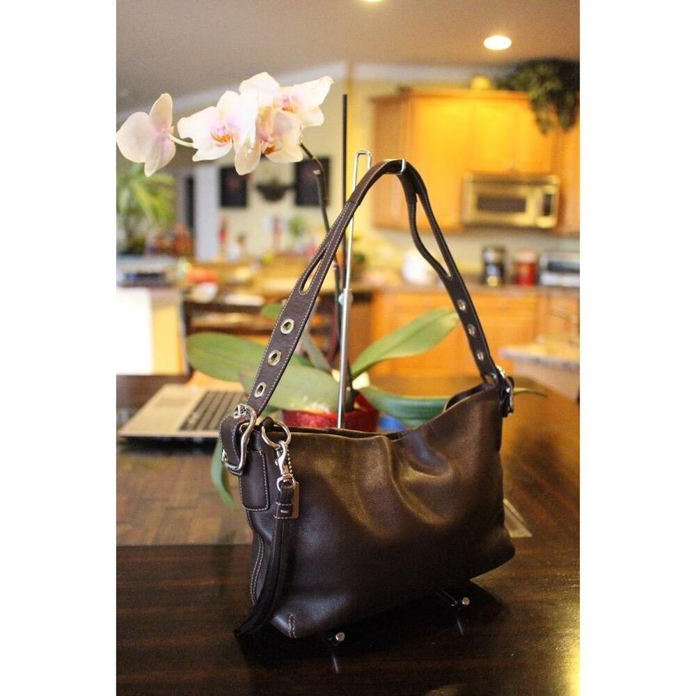Vintage Coach 1417 BROWN Genuine Leather East West Legacy Shoulder Bag (PU800 - Picture 2 of 7